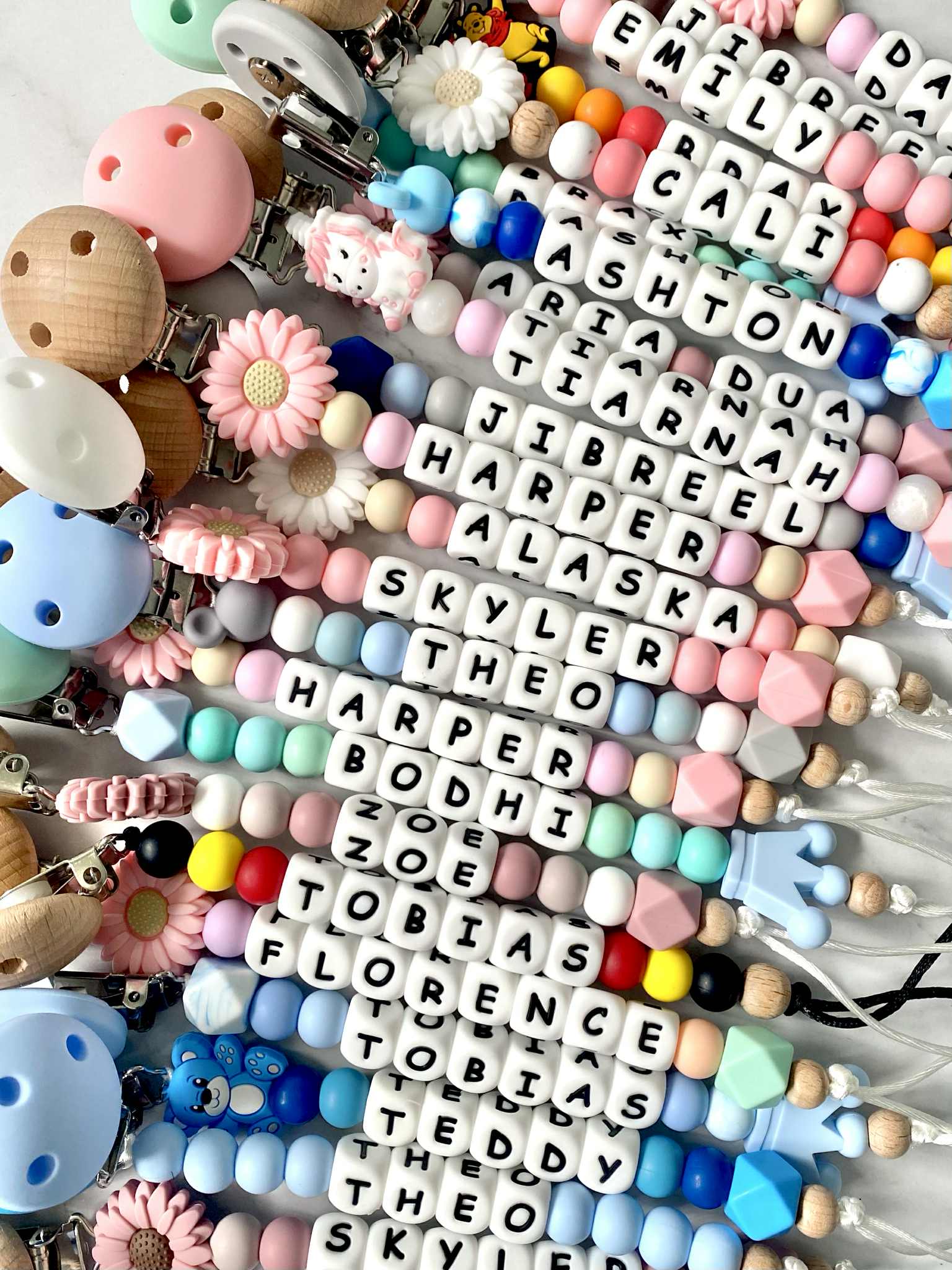Silicone Bead Dummy Chains | Personalised Dummy Clips Australia