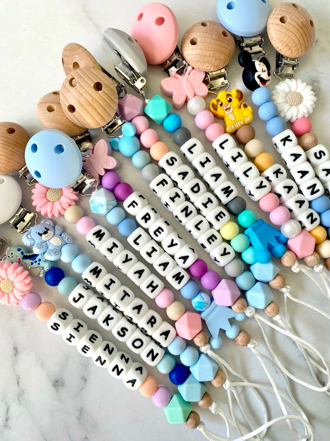 Silicone Bead Dummy Chains | Personalised Dummy Clips Australia
