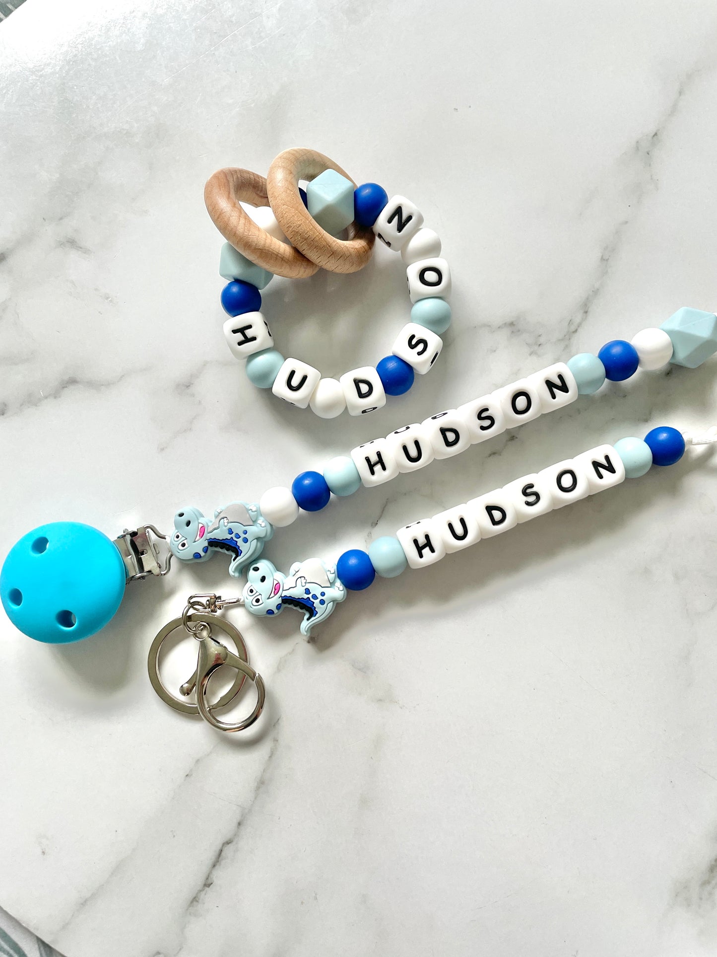 Personalised Dummy Chain -Dinosaur
