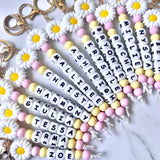 Personalised Daisy Keyring
