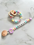 Personalised Dummy Chain - Purple Daisy