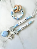 Personalised Dummy Chain - Boy Elephant