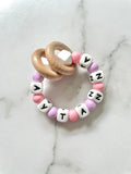 Personalised Dummy Chain - Pink Daisy