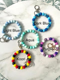Silicone Beaded Wristlet Keychain