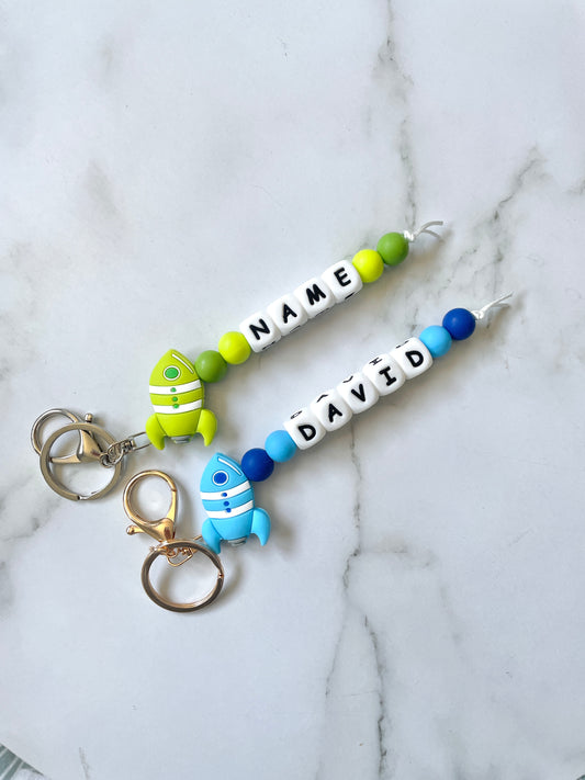 Personalised Rocket Keyrings