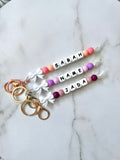 Girls Personalized Bow Keyring