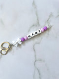 Girls Personalized Bow Keyring