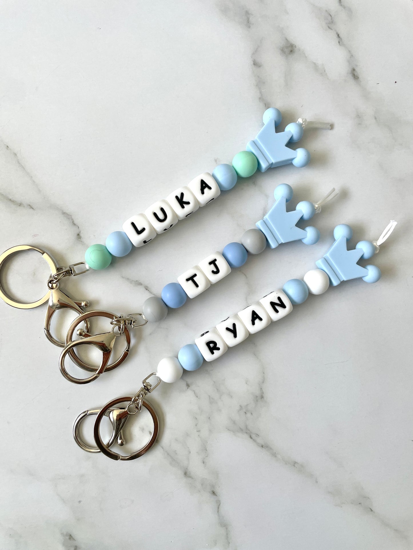 Personalised Crown Keyrings
