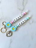 Personalised Flower Keyring
