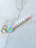 Personalised Flower Keyring