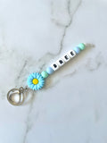 Personalised Flower Keyring