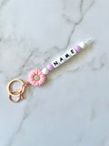 Personalised Flower Keyring