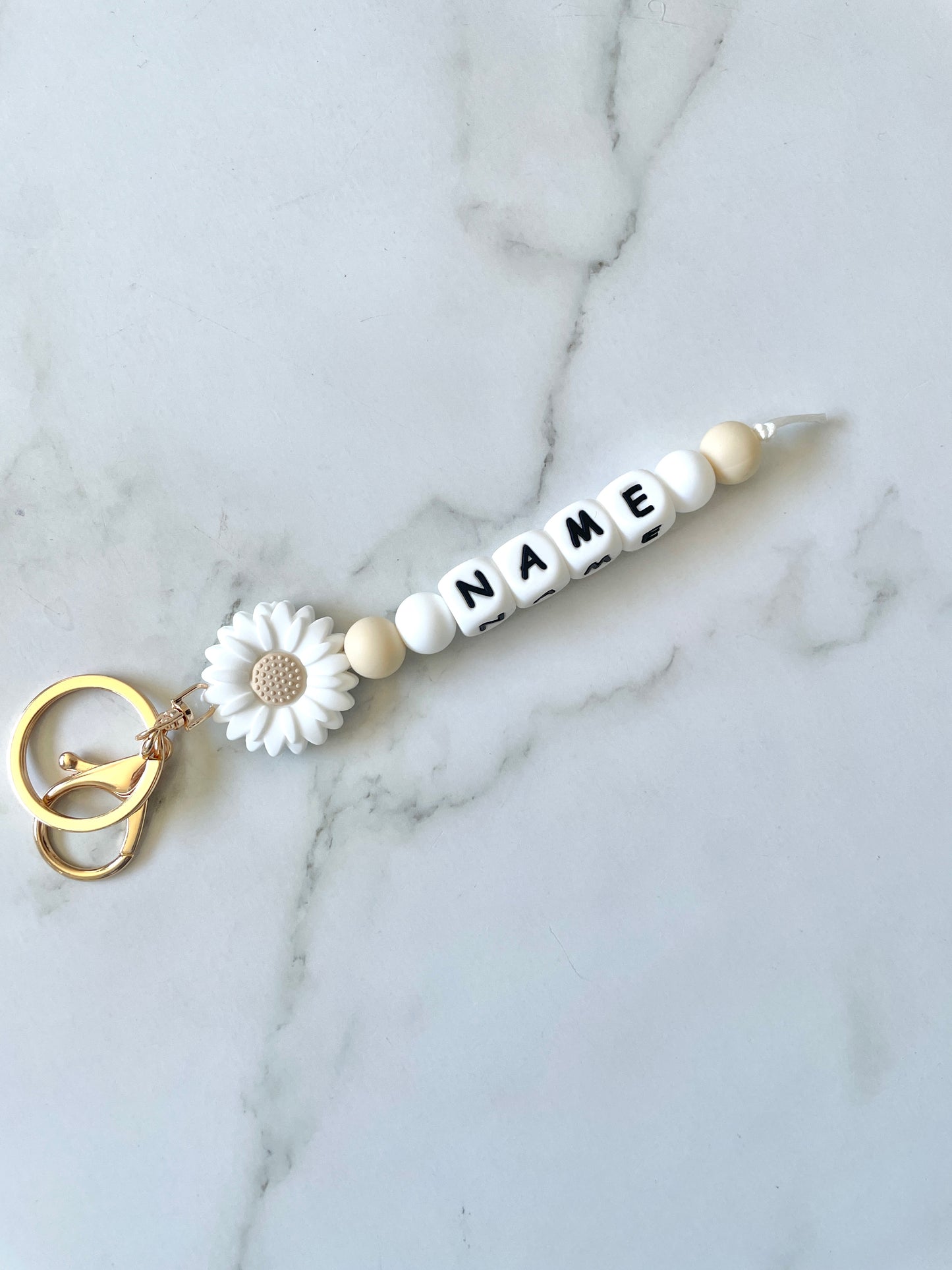 Personalised Daisy Keyring