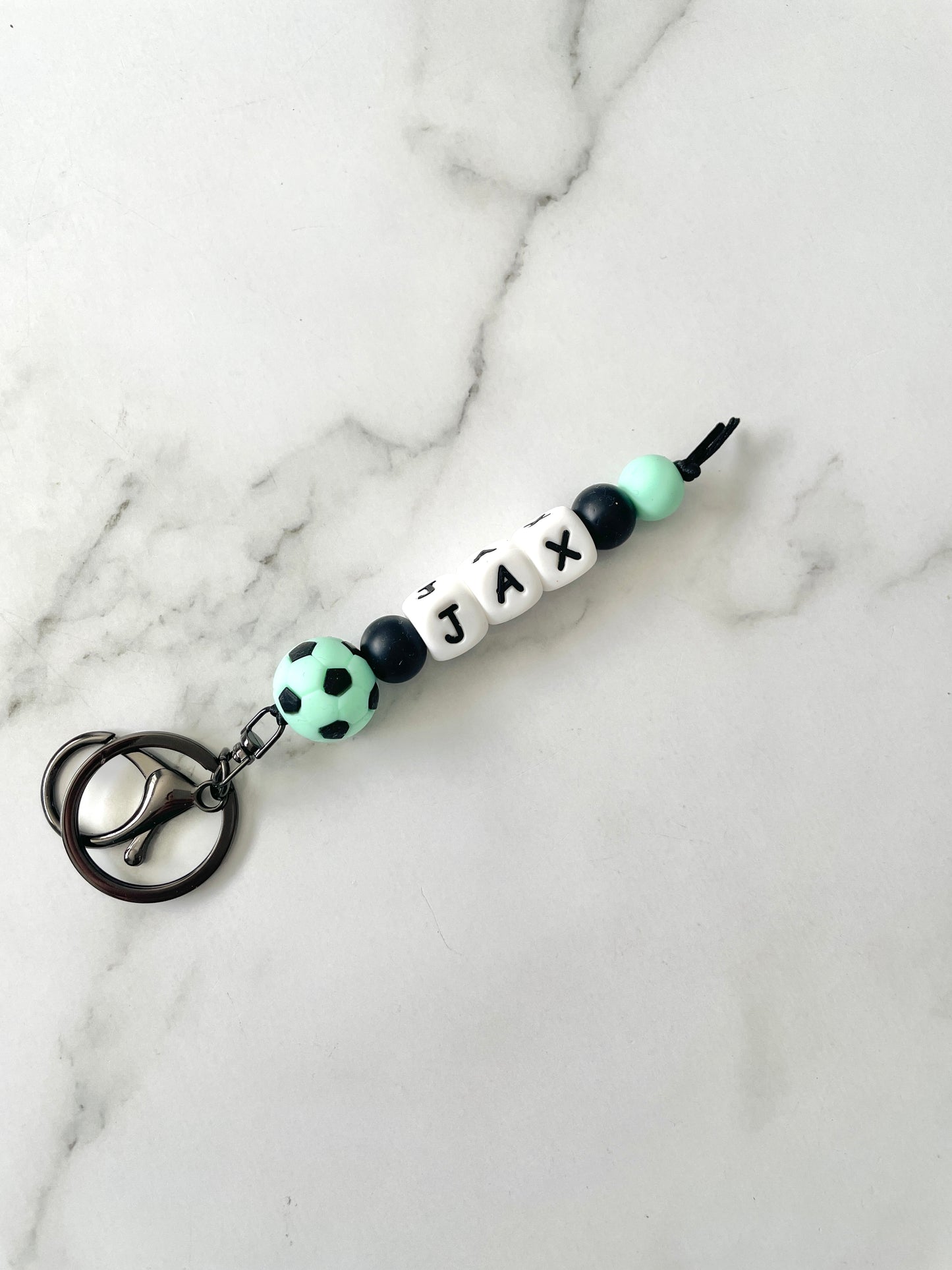 Personalised Coloured Soccer Ball Keyrings