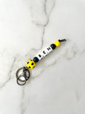 Personalised Coloured Soccer Ball Keyrings