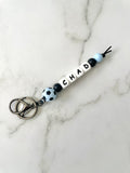 Personalised Coloured Soccer Ball Keyrings