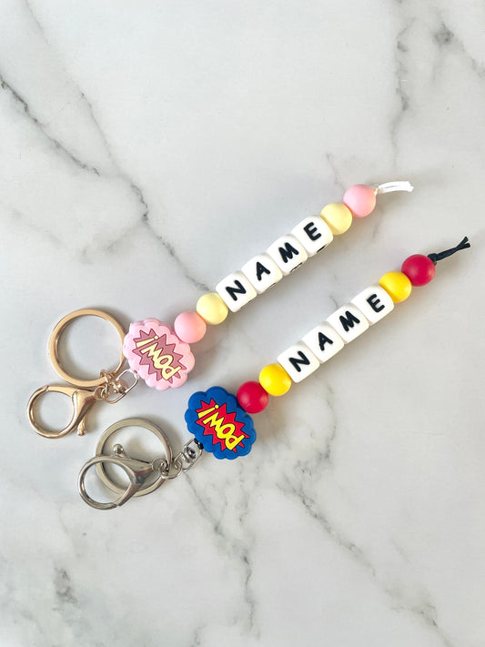 Personalised POW! Keyrings