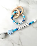 Personalised Dummy Chain - Boy Elephant