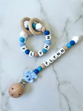Personalised Dummy Chain - Boy Elephant
