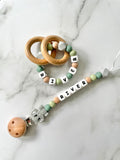 Personalised Dummy Chain - Boy Elephant