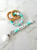 Personalised Dummy Chain - Boy Elephant