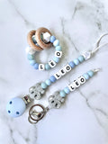 Personalised Dummy Chain - Boy Elephant