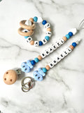 Personalised Dummy Chain - Boy Elephant