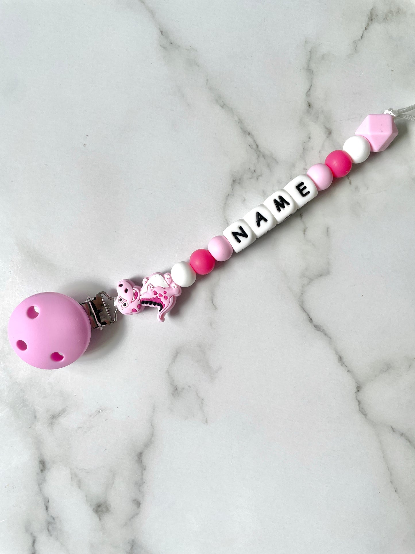 Personalised Dummy Chain -Dinosaur