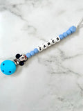 Personalised Dummy Chain - Limited Edition Boy Mouse