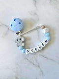 Personalised Dummy Chain - Boy Elephant
