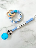 Personalised Dummy Chain - Limited Edition Boy Mouse
