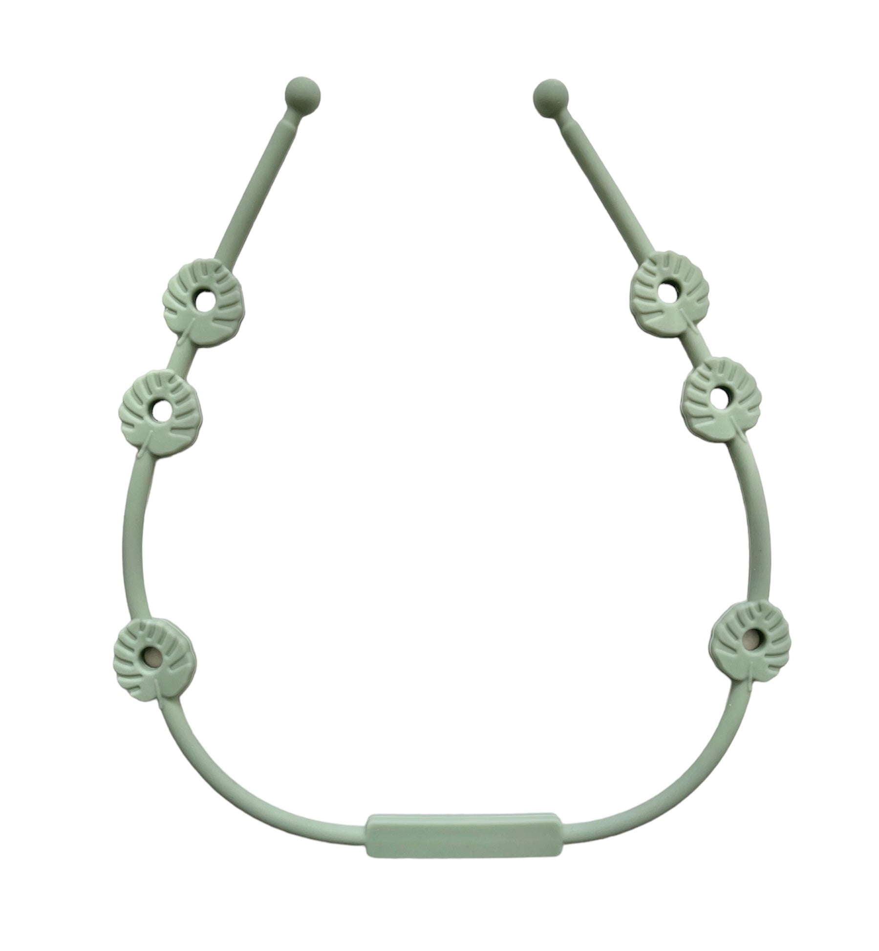 Silicone toy cup strap with leaf design for pram high chair Australia