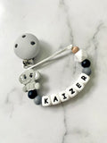 Personalised Dummy Chain - Boy Elephant