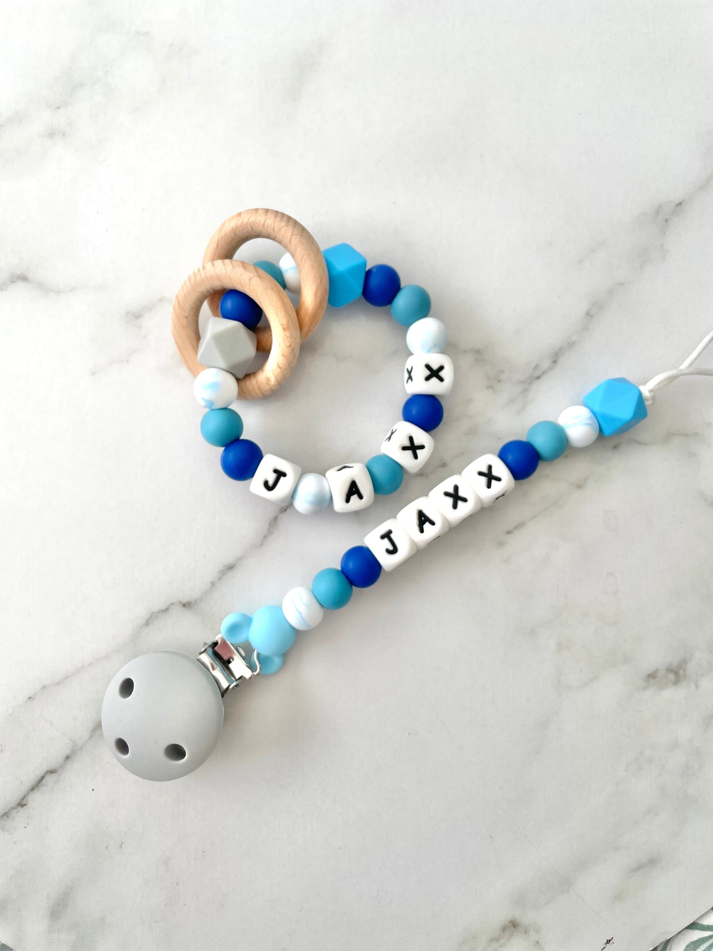 Personalised Dummy Chain -  Boy Mouse Head