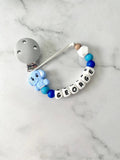 Personalised Dummy Chain - Boy Elephant