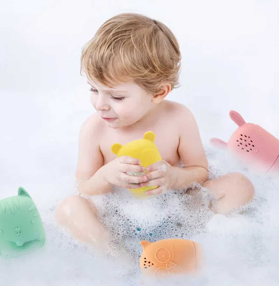 Silicone Anti Mould Bath Toys Set