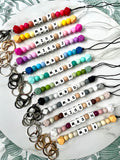 Personalised Teacher Silicone Bead Lanyard-beadsandbubs.com.au