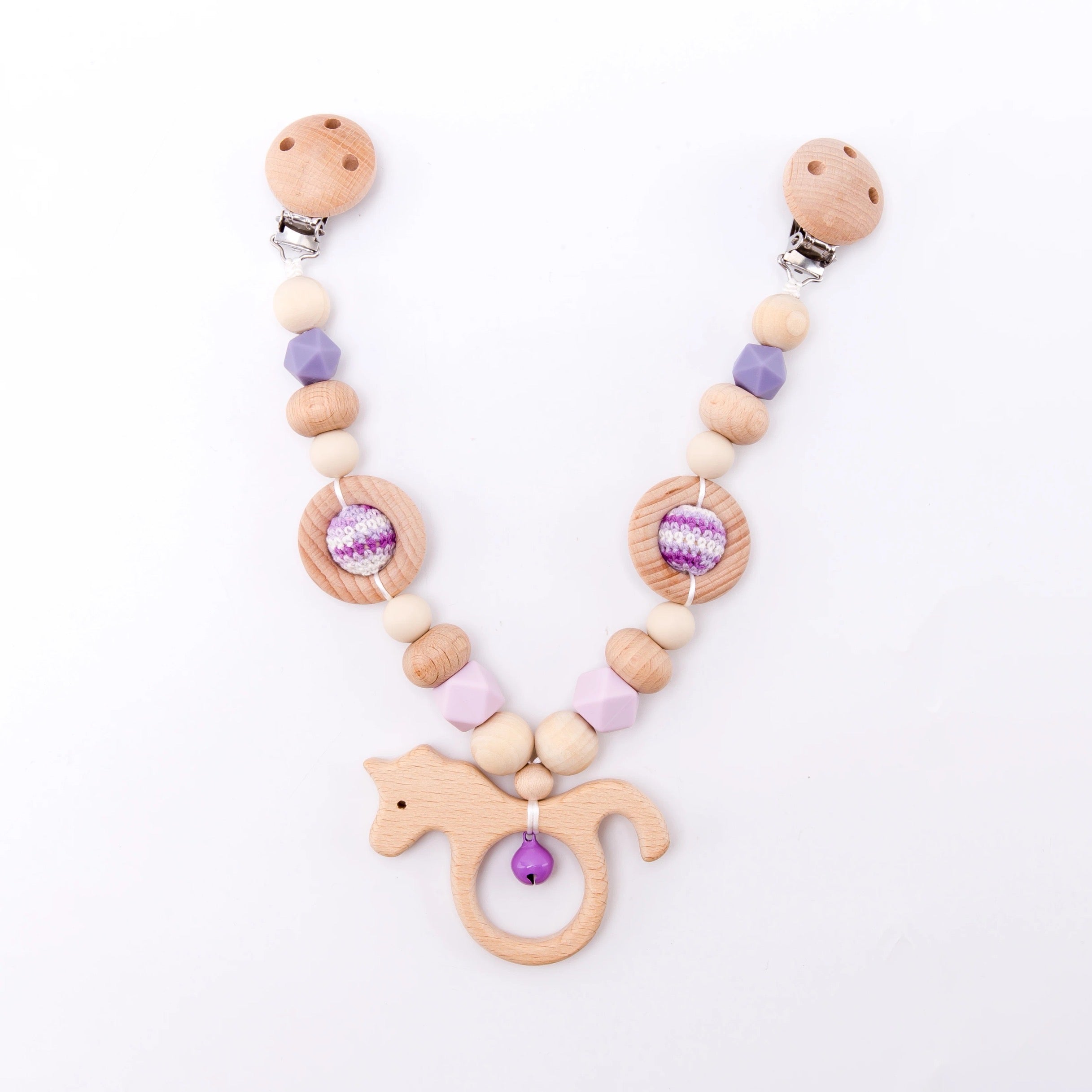 beaded pram garland purple