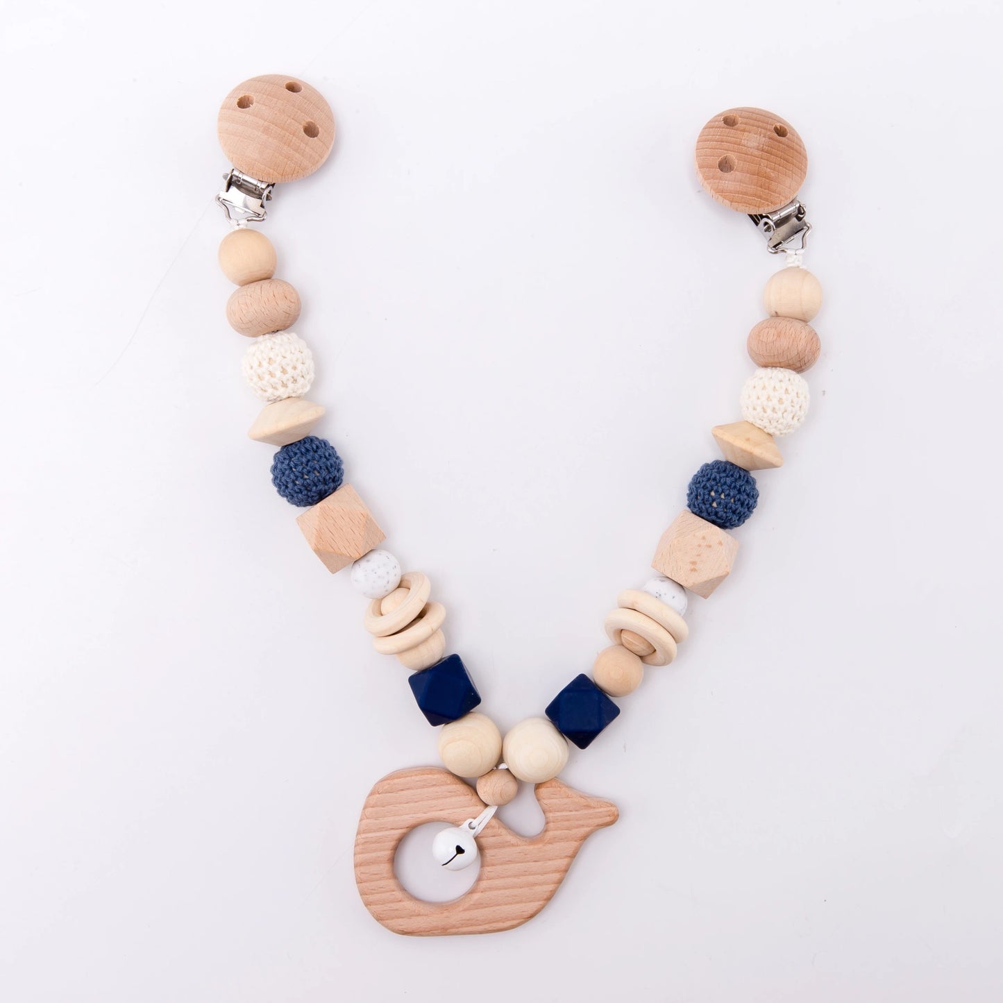 beaded pram garland navy