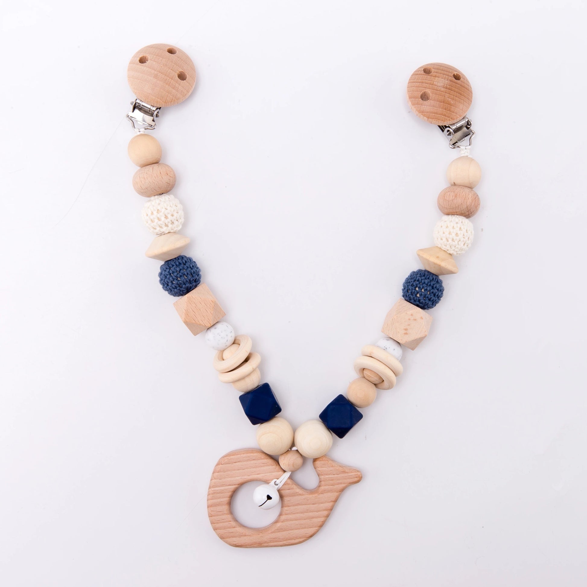 beaded pram garland navy