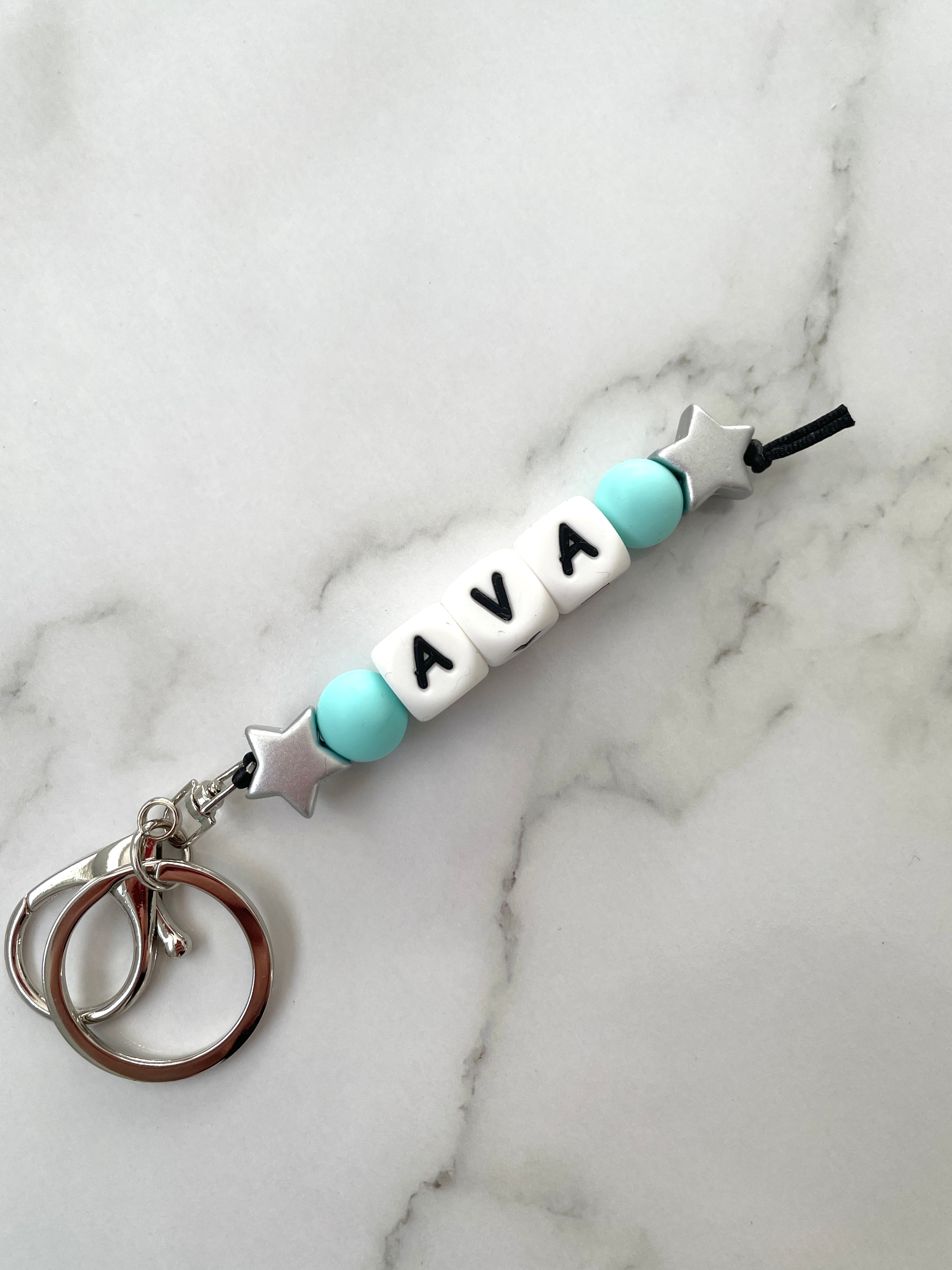 Silicone Bead Keyring Australia-Beads-bubs.com