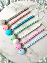 Dummy Chain, beaded dummy Clip, Dummy Holder - plain colour collection