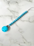 Dummy Chain, beaded dummy Clip, Dummy Holder - dark blue.