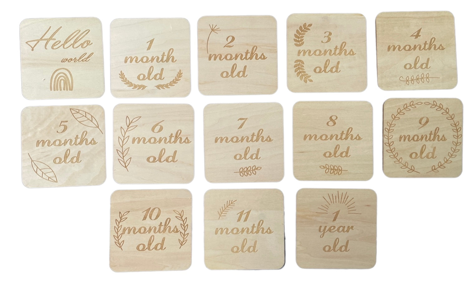 Baby Monthly Cards-Beads-bubs.com