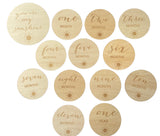 Wooden Sunshine Baby Milestone Cards