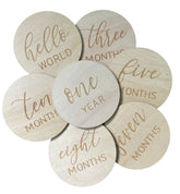 Wooden Cursive Baby Milestone Cards
