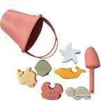 Rose pink silicone beach bucket set BPA-free for baby beach play Australia