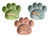 Silicone Suction Paw Plate + Spoon Set