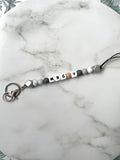 personalised teacher lanyard silver
