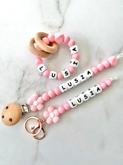 Personalised Dummy Chain - Coloured Flower